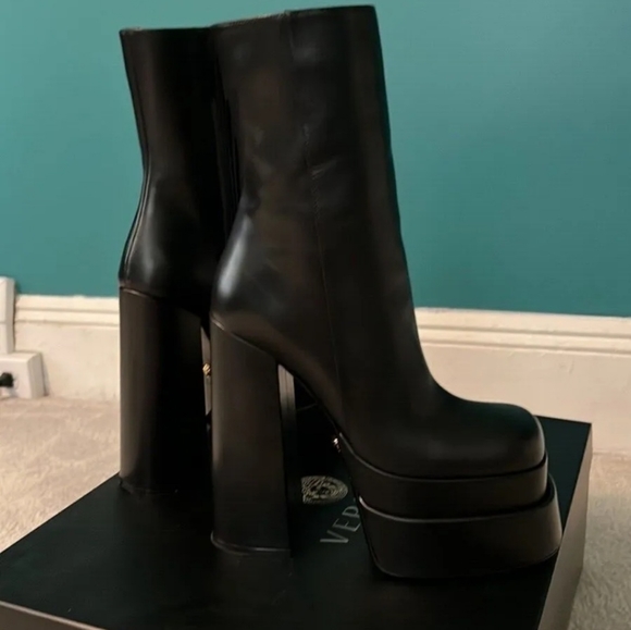 Versace Aevitas Platform Boots 38 - Picture 4 of 11